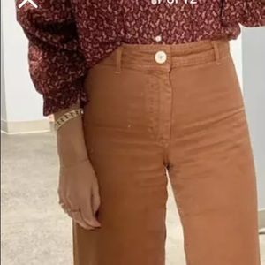 COPY - Zara Women high waisted flare canvas pant